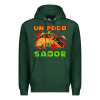 Sports Green un poco sabor with taco and pepper Premium Hoodie - AdoDesignShop