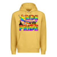 Antique Gold Western LGBTQ+ Ride With Pride Premium Hoodie - BundleAndBundleShop