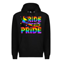 Black Western LGBTQ+ Ride With Pride Premium Hoodie - BundleAndBundleShop