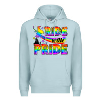 Blue Mist Western LGBTQ+ Ride With Pride Premium Hoodie - BundleAndBundleShop