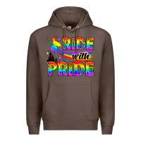 Coffee Western LGBTQ+ Ride With Pride Premium Hoodie - BundleAndBundleShop