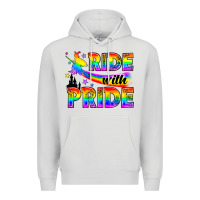 Dove Grey Western LGBTQ+ Ride With Pride Premium Hoodie - BundleAndBundleShop
