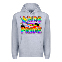 Heather Grey Western LGBTQ+ Ride With Pride Premium Hoodie - BundleAndBundleShop