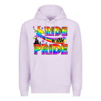 Lilac Western LGBTQ+ Ride With Pride Premium Hoodie - BundleAndBundleShop