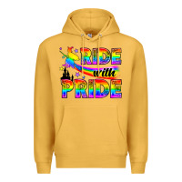 Mustard Western LGBTQ+ Ride With Pride Premium Hoodie - BundleAndBundleShop