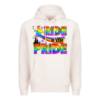 Pale Pink Western LGBTQ+ Ride With Pride Premium Hoodie - BundleAndBundleShop