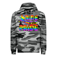 Slate Camo Western LGBTQ+ Ride With Pride Premium Hoodie - BundleAndBundleShop