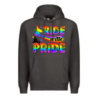Smoke Western LGBTQ+ Ride With Pride Premium Hoodie - BundleAndBundleShop