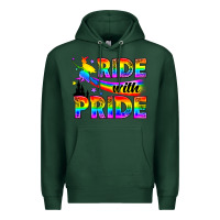 Sports Green Western LGBTQ+ Ride With Pride Premium Hoodie - BundleAndBundleShop