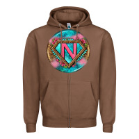 Chestnut nurse round earrings 4 Zipper Hoodie - BundleAndBundleShop