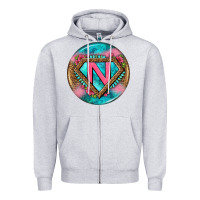 Heather Grey nurse round earrings 4 Zipper Hoodie - BundleAndBundleShop