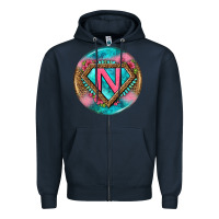 Navy nurse round earrings 4 Zipper Hoodie - BundleAndBundleShop