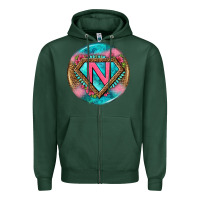 Sports Green nurse round earrings 4 Zipper Hoodie - BundleAndBundleShop