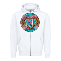 White nurse round earrings 4 Zipper Hoodie - BundleAndBundleShop