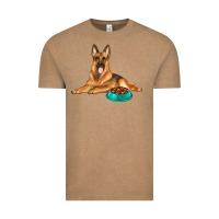 Vintage Coffee german shepherd with food bowl Vintage Tee - texasbilliewilder