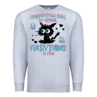 Heather Grey i survived 100 days of school cat Premium Sweatshirt - MaliasSmallBusiness