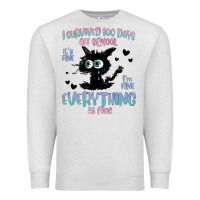 Oatmeal Heather i survived 100 days of school cat Premium Sweatshirt - MaliasSmallBusiness