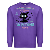Purple i survived 100 days of school cat Premium Sweatshirt - MaliasSmallBusiness