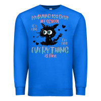 True Royal i survived 100 days of school cat Premium Sweatshirt - MaliasSmallBusiness
