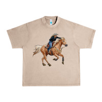 French Oak horse body with cowgirl Urban Heavy Tee - RanaPortraitStore
