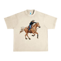 Sandshell horse body with cowgirl Urban Heavy Tee - RanaPortraitStore