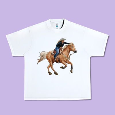 Horse Body With Cowgirl Urban Heavy Tee Designed By Ranaportraitstore