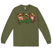 Army Green fiesta mexico gnome Long Sleeve Tee - HRA Design Shop
