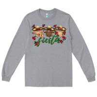Heather Grey fiesta mexico gnome Long Sleeve Tee - HRA Design Shop