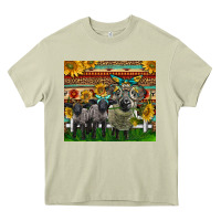 Mossy Western Cute Hampshire Sheep Family Heavy Core Tee - LillyAllenDesigns