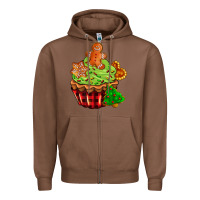 Chestnut christmas cookie cupcake Zipper Hoodie - AdoDesignShop