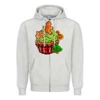 Dove Grey christmas cookie cupcake Zipper Hoodie - AdoDesignShop