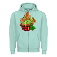 Seafoam christmas cookie cupcake Zipper Hoodie - AdoDesignShop