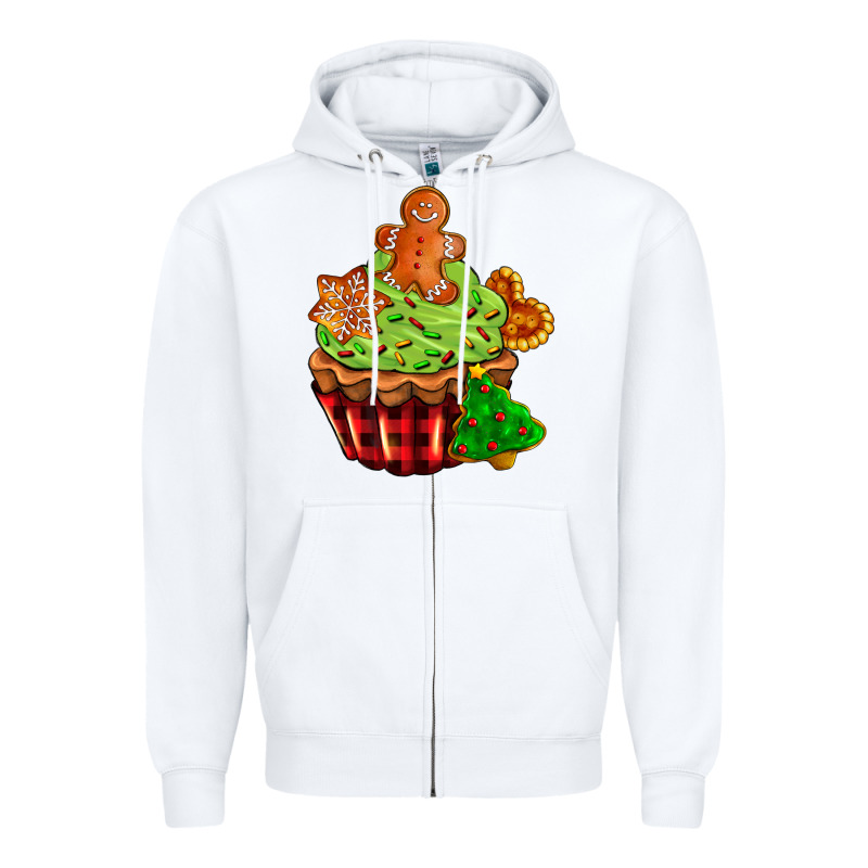 Christmas Cookie Cupcake Zipper Hoodie by AdoDesignShop | Teevron