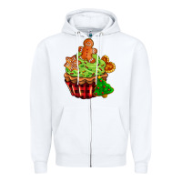 White christmas cookie cupcake Zipper Hoodie - AdoDesignShop