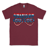 Burgundy american dude Classic Tee - HRA Design Shop