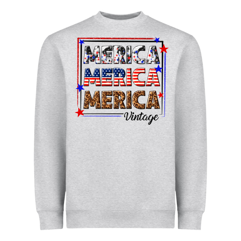 Merica Merica Merica Vintage Heavyweight Sweatshirt by texasbilliewilder | Teevron