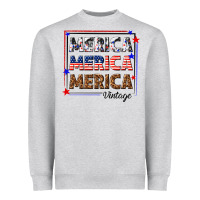 Heather Grey merica merica merica vintage Heavyweight Sweatshirt - texasbilliewilder
