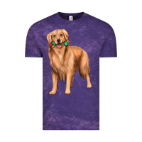 Cloud Purple golden retriever with toys Vintage Tee - texasbilliewilder