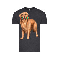 Vintage Black golden retriever with toys Vintage Tee - texasbilliewilder