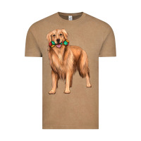 Vintage Coffee golden retriever with toys Vintage Tee - texasbilliewilder