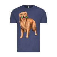 Vintage Denim golden retriever with toys Vintage Tee - texasbilliewilder