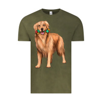 Vintage Olive golden retriever with toys Vintage Tee - texasbilliewilder