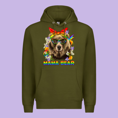 Mama Bear Pride Lgbtq+ Premium Hoodie Designed By Bundleandbundleshop