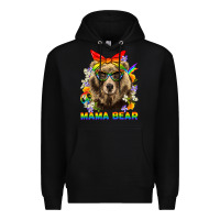 Black Mama Bear Pride LGBTQ+ Premium Hoodie - BundleAndBundleShop