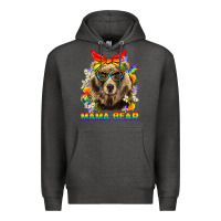 Charcoal Heather Mama Bear Pride LGBTQ+ Premium Hoodie - BundleAndBundleShop