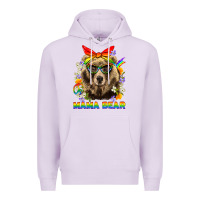 Lilac Mama Bear Pride LGBTQ+ Premium Hoodie - BundleAndBundleShop