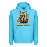 Ocean Blue Mama Bear Pride LGBTQ+ Premium Hoodie - BundleAndBundleShop