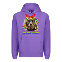 Purple Mama Bear Pride LGBTQ+ Premium Hoodie - BundleAndBundleShop