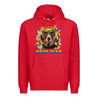Red Mama Bear Pride LGBTQ+ Premium Hoodie - BundleAndBundleShop