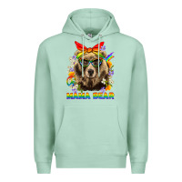 Seafoam Mama Bear Pride LGBTQ+ Premium Hoodie - BundleAndBundleShop